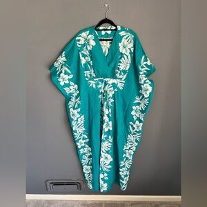Vintage Royal Creations Hawaiian Caftan MuuMuu Kimono Dress OS Kaftan Aloha